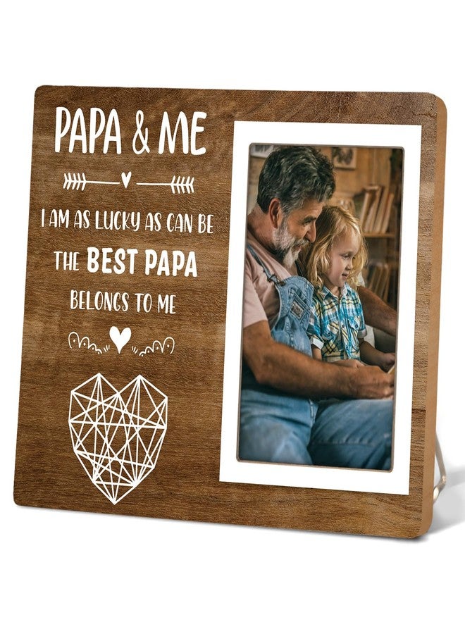 Itsoly Grandpa Picture Frame, PaPa Photo Frame, Gift for Grandpa Papa from Grandson Granddaughter,Papa Gifts from Grandkids, Birthday, Christmas, Father's Day, PAPA & ME 4x6 Photo12P112 - Image 1